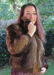 Niki Genuine Natural Rabbit Fur Coat Jacket